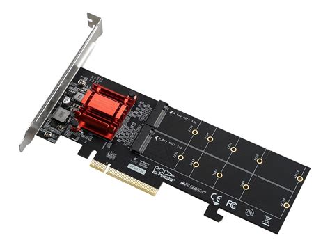 Dual NVMe PCIe Adapter, RIITOP (2 Ports) M.2 NVMe SSD to PCI-e Express ...