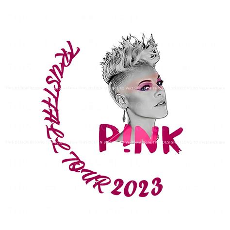 Pink Singer Tour Music Festival 2023 PNG Sublimation File