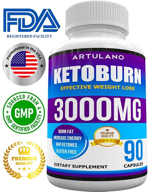 Best Keto Pills 5X Potent 3000mg - Weight Loss Keto Burn Diet Pills 90 ...