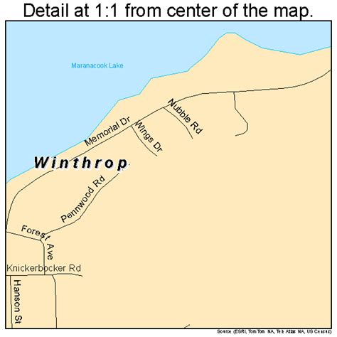 Winthrop Maine Street Map 2386935