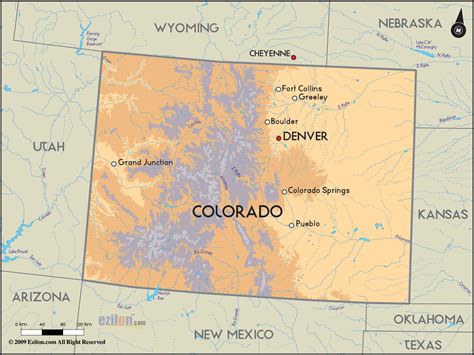 Road Map of Colorado and Colorado Road Maps