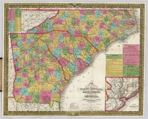 North Carolina South Carolina and Georgia - David Rumsey Historical Map Collection