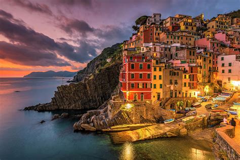 Sunset, Cinque Terre, Liguria, Italy Photograph by Stefano Politi Markovina