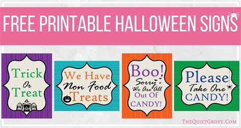 Happy Halloween Signs Printable