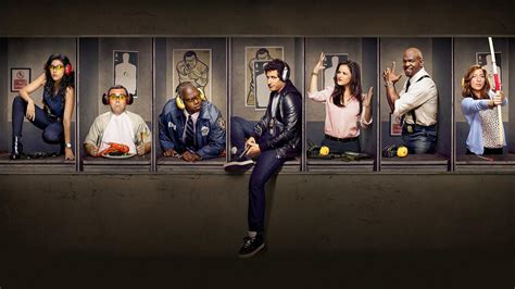 HD Brooklyn Nine-Nine cast members in the shooting room Wallpaper ...