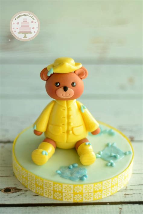 Cute Fondant Bear Cake Topper, Bear Cake Topper, Cute Cake Topper, Teddy Bear Cake Topper, Baby ...