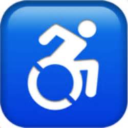 Wheelchair Symbol Emoji (U+267F, U+FE0F)