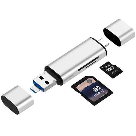 All In 1 USB3.1 Type C Card Reader SDHC SD TF MicroSD Card Reader USB C ...