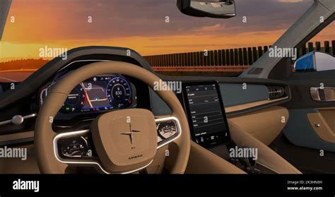 Polestar 2 interior design Stock Photo - Alamy