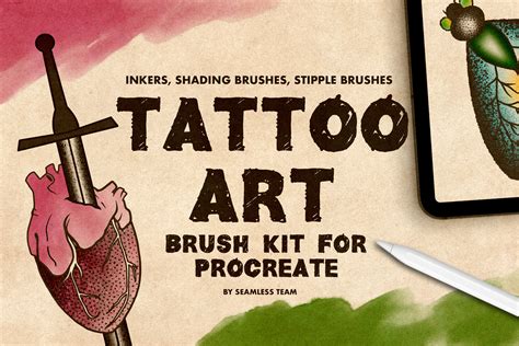 ArtStation - TATTOO ART BRUSH KIT FOR PROCREATE | Brushes