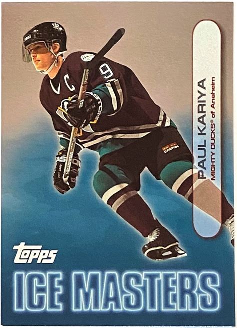 Paul Kariya 1999-00 Topps Mighty Ducks of Anaheim Hockey Ice Masters ...