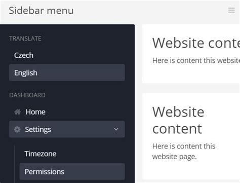 Bootstrap responsive navigation menu