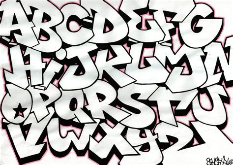 How To Draw Graffiti Bubble Letters Alphabet