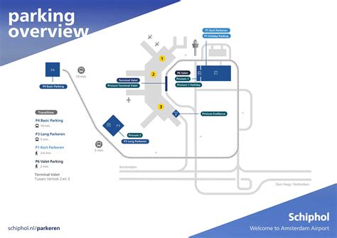 Schiphol parking map - Map of schiphol parking (Netherlands)