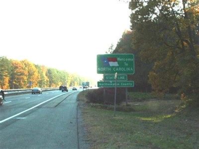 North Carolina / Virginia Border at I-95 - Border Crossings on ...