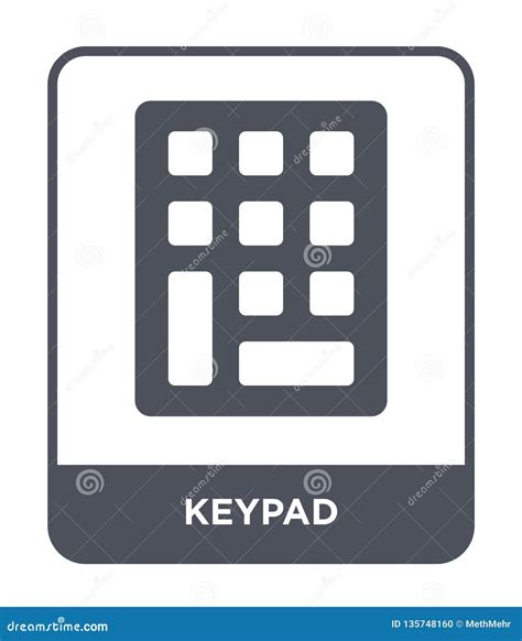 Keypad Icon in Trendy Design Style. Keypad Icon Isolated on White Background Stock Vector ...