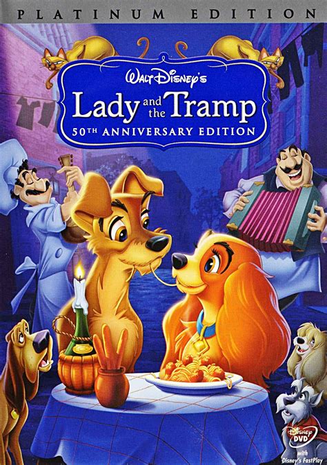 Lady and the Tramp - Two-Disc Platinum Edition Disney DVD Cover - Walt Disney Characters Photo ...
