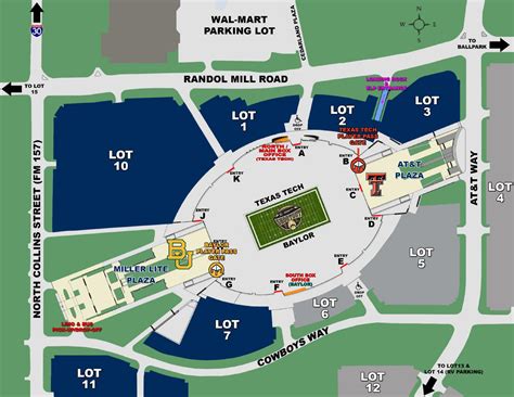 AT&T Stadium - Area Map with Gate Labels by Texas Tech Athletics - Issuu