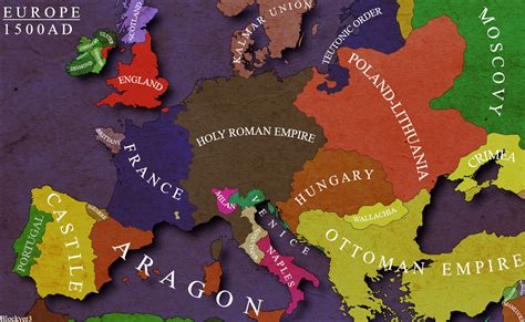 Europe: 1500 : r/mapmaking