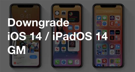 Downgrade iOS 14 / iPadOS 14 GM to iOS 13, iPadOS 13 on iPhone, iPad