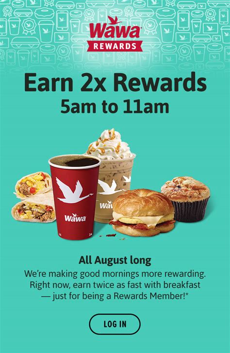 WaWa: Double Rewards in the Morning For August