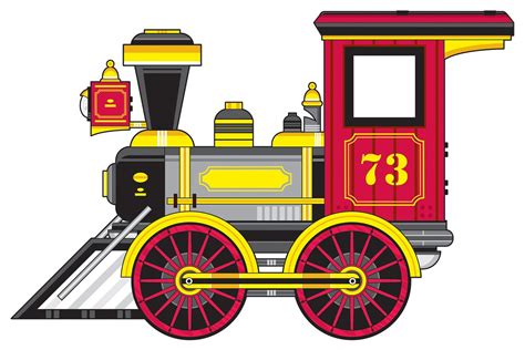 Cartoon Vintage Steam Train | Custom-Designed Illustrations ~ Creative Market