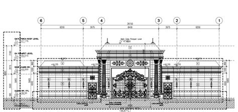 【CAD Details】Main Gate Structure CAD Details - CAD Files, DWG files, Plans and Details