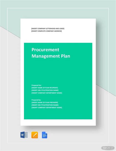 Procurement Management Plan Template in Pages, Word, Google Docs - Download | Template.net