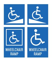 Wheelchair ramp sign platform for disability Vector Image