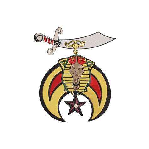 Shriners Emblem Embroidery Design - Scimitar and Crescent - 4x4, 6x6, 8x8, 10x10, 12x12, and ...