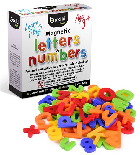 Buy Boxiki Kids Magnetic Letters and Numbers for Children - Colorful ...