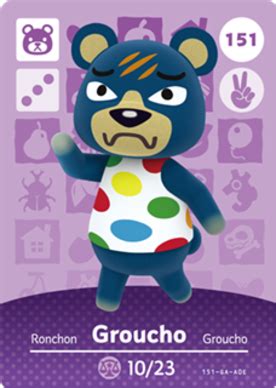 Groucho (Animal Crossing Cards - Series 2) amiibo card - amiibo life ...