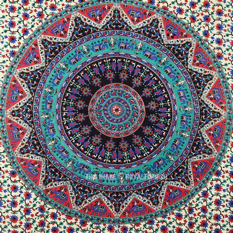 Multi Kerala Paisley Bohemian Mandala Tapestry Wall Hanging Bedspread - RoyalFurnish.com