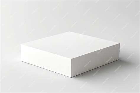 Premium AI Image | White box template on white background close up