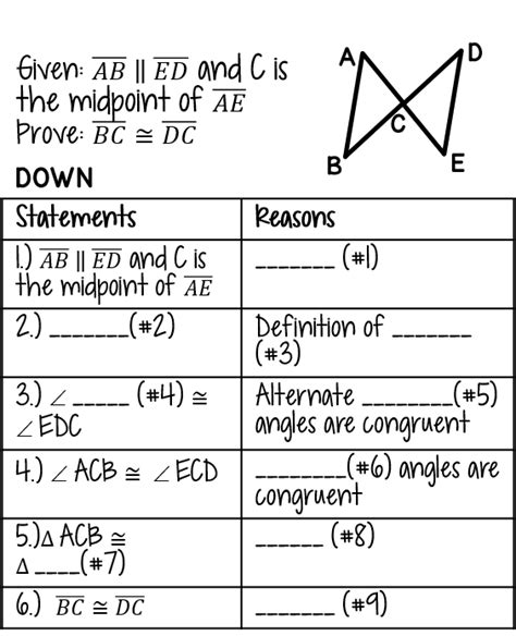 Math Dyal: Geometry Proof Crossword Puzzles