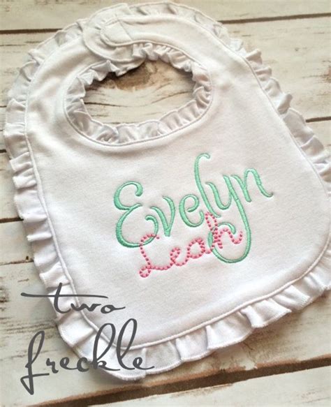 Baby Monogrammed Bib Ruffle Monogram Baby Bib Baby Girl | Etsy | Monogrammed baby bibs, Baby ...