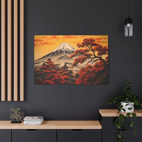 Mount Fuji Japanese Art Ukiyo-e Wall Art Matte Canvas - Etsy