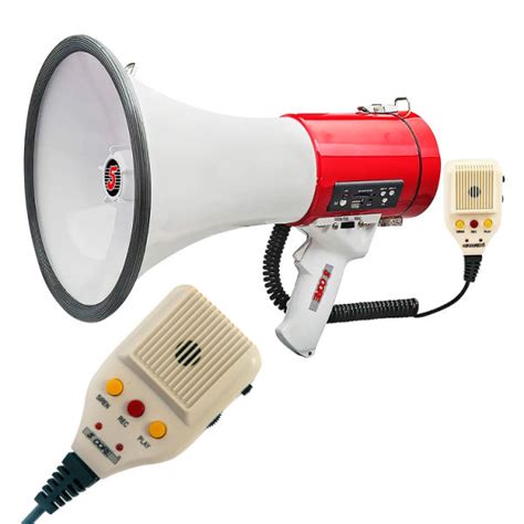 Dropship 5 CORE Megaphone Bull Horn 50W Rechargeable Loud Siren Noise ...