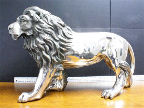 Alessandro Magrino Sterling Silver Lion Statue LARGE