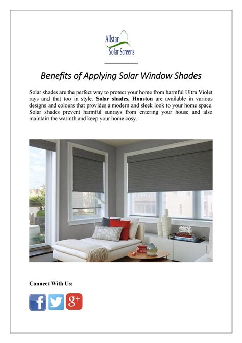 Benefits of Applying Solar Window Shades by All Star Solar Screen - Issuu