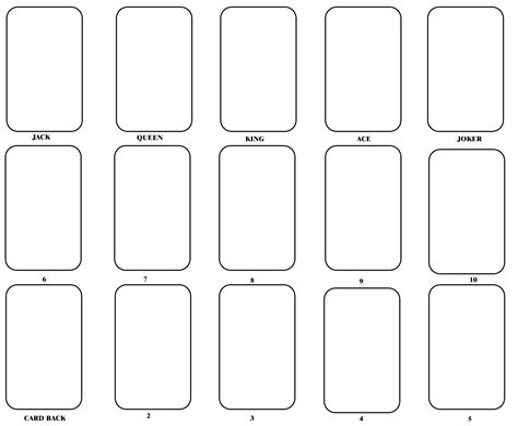 Blank Playing Card Template | Blank playing cards, Flash card template, Card templates free