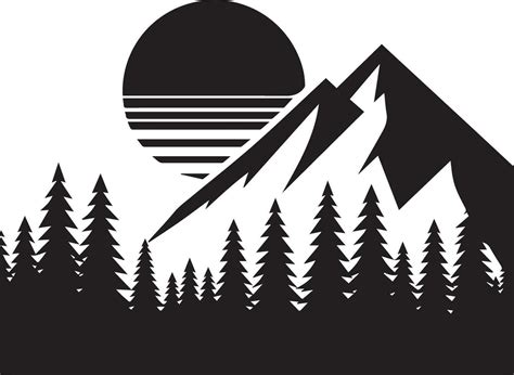 Mountain logo vector art illustration, a Black color mountain logo 36286060 Vector Art at Vecteezy