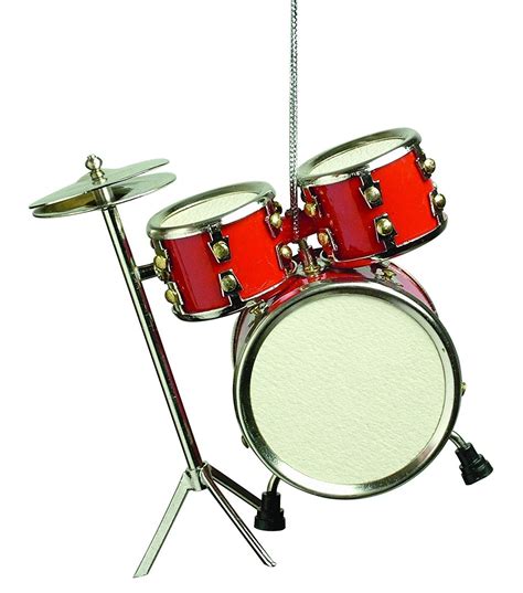 Amazon.com: Musical Instrument Christmas Ornament (3" Red Drum Set): Home & Kitchen | Christmas ...