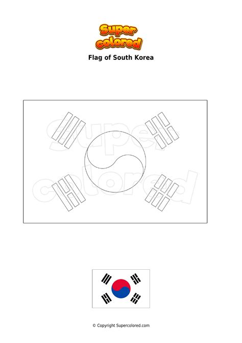 Korea Flag Coloring