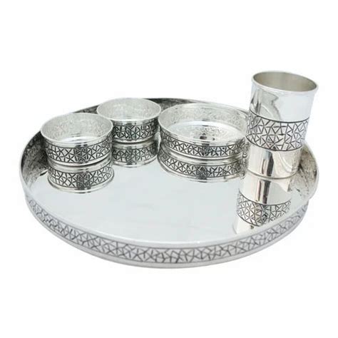 Silver Thali Set at Rs 71000 | Silver Utensils in Mumbai | ID: 14728504648