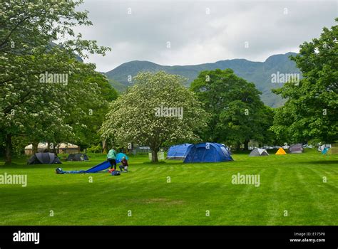 Great Langdale Campsite, Lake District National Park, Cumbria, England ...