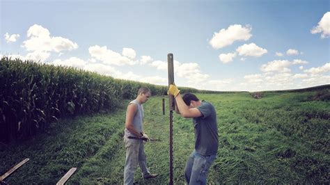 To Build A Barbed Wire Fence - YouTube