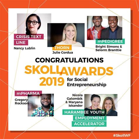 These are the Amazing Individuals Honoured with 2019 Skoll Awards for ...