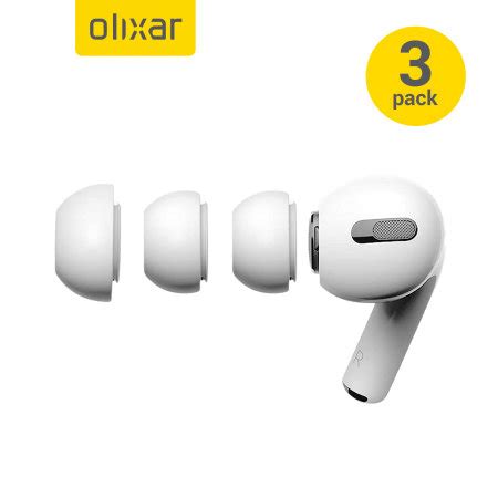 Olixar Soft Silicone Replacement Tips For Apple Airpods Pro - 3 Pack