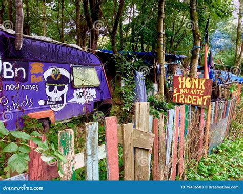 Faslane Peace Camp Scotland Editorial Stock Photo - Image of camp ...